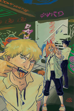 Chainsaw trio